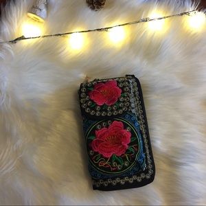 Artisanal Embroidered Wallet Clutch
